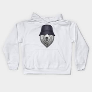 Bear in hat Kids Hoodie